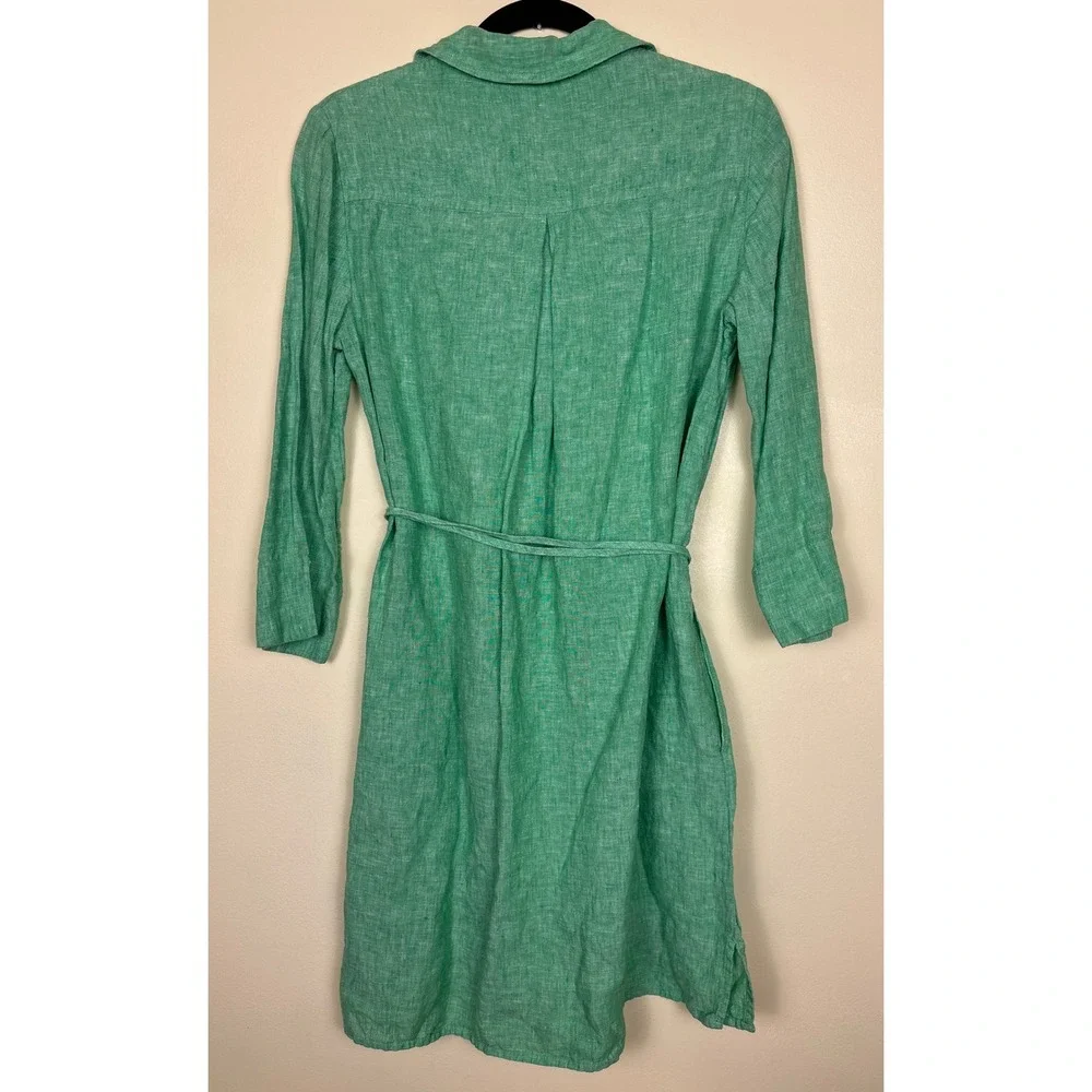 LILLY PULITZER 100% Linen Pilar Tunic Dress Gecko Green Women‎ Size Small Casual